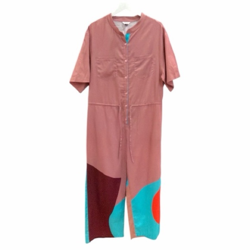 The Kit Issa Colorblock Jumpsuit in Pink/Multi - Size L - 100% Cotton - Picture 2 of 6